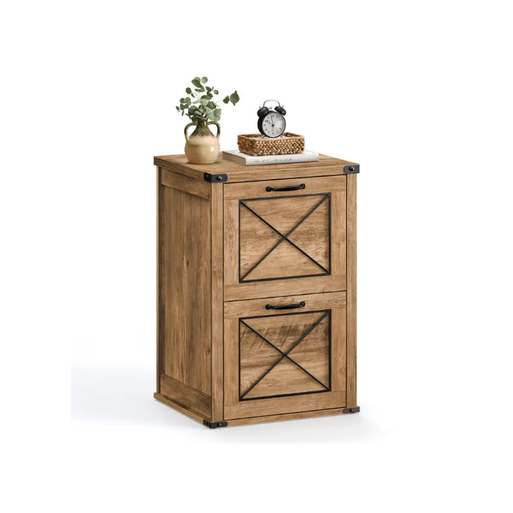VASAGLE File Cabinet, Filing Cabinet with 2 File Drawers, Printer Stand, Fit A4, Letter Size, Hanging File Folders, Modern Farmhouse Style, for Home Office