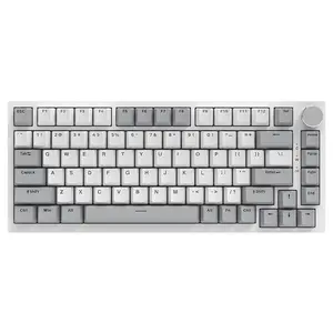 AJAZZ AK820 wired office Gaming mechanical keyboard, Backlit keyboard, 75% layout full key hot swappable Gasket structure luminous metal volume knob FN multimedia function ergonomic design e-sports game keyboard plug and play