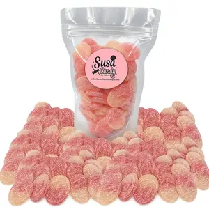Swedish Candy S-Marke Sour Peach 1/2 Pound Bonbon Snack Imported Swedish Candy TikTok Exclusive Fizzy Disks