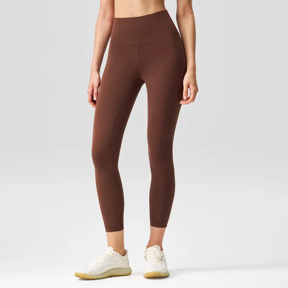Women's Sports Leggings, Buttery Soft 8-Inch High Waist Biker Shorts for Yoga & Workouts, Lightweight Naked Feel, Buttery Soft Women's Sports Leggings, Compression Garment Women's Sports Leggings