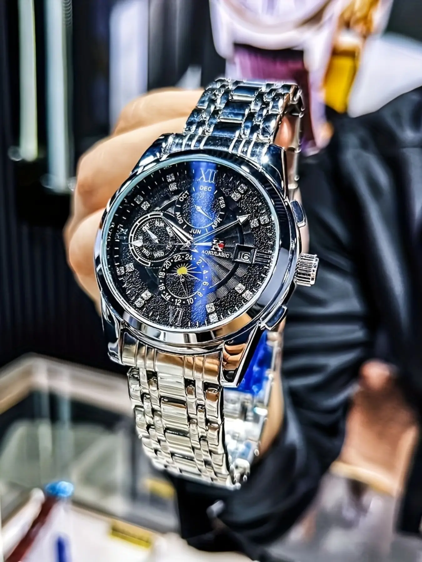 Top luxury business men's mechanical watch, Analog watch, new high-value, high-end business fashion casual luxury hollow out fully automatic mechanical watch model, best-selling versatile watch