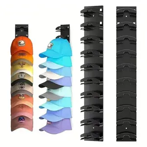 Wall Mounted Baseball Cap Storage Rack, 1/2 Counts Multipurpose Wall Mounted Hat Hook, Hat Storage Display Rack for Closet Door & Bedroom, Shelves, Hat Hanger