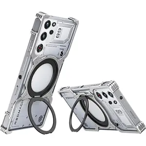 ROGEE For REDMAGIC 10S pro/10S pro Plus/10 Pro / 10 Pro Plus Metal Case, Premium Aluminum Cool Metal Frameless Design Bumper case Compatible with Kickstand Rotatable Magnetic Holder