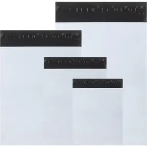 [100pcs Poly Mailers] Self Adhesive Bags, Self Sealing Bags | Poly Mailers Shipping Bags | Good Confidentiality & Strong Load-bearing Capacity | for Samples, Books, Mail, Towels, Socks, Underwear (White:12x17,10x13, 8x12,6x9.84inch)