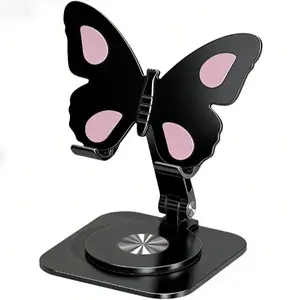Joytutus Aluminum Alloy Mobile Phone Holders Butterfly 360 Degree Rotating Mobile Phone Stand Foldable Adjustable Tablet Stand