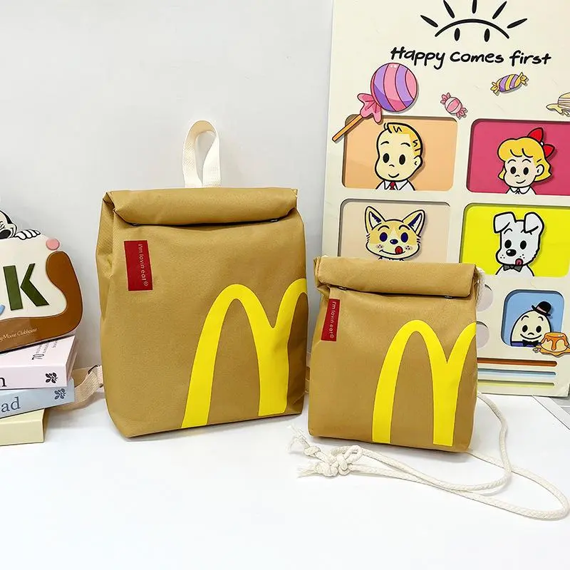 McDonald's & Starbucks Fun Backpack - Casual Canvas for Men Women 2025 Personalized Student Backpack Ideal for Outdoor Study Use