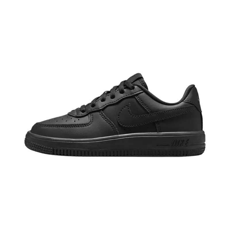 Nike Force 1 Low Triple Black Preschool Casual Training Footwear, Little Kids' Daily Fashion Sports Sneakers, Skater Shoes, Roundtoe Laces Trainers, Trainer Sneaker, Athletic Trainers