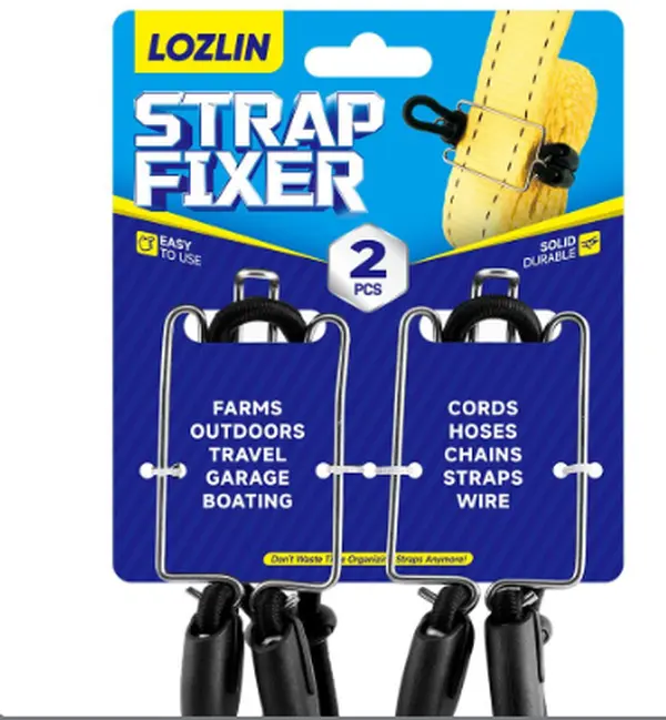 2 Pack Tie Down Strap Keeper | Adjustable Stainless Steel Strap Organizer | Secure Loose Cargo Straps, Ropes & Cords for Truck, Trailer, Garage & Boat