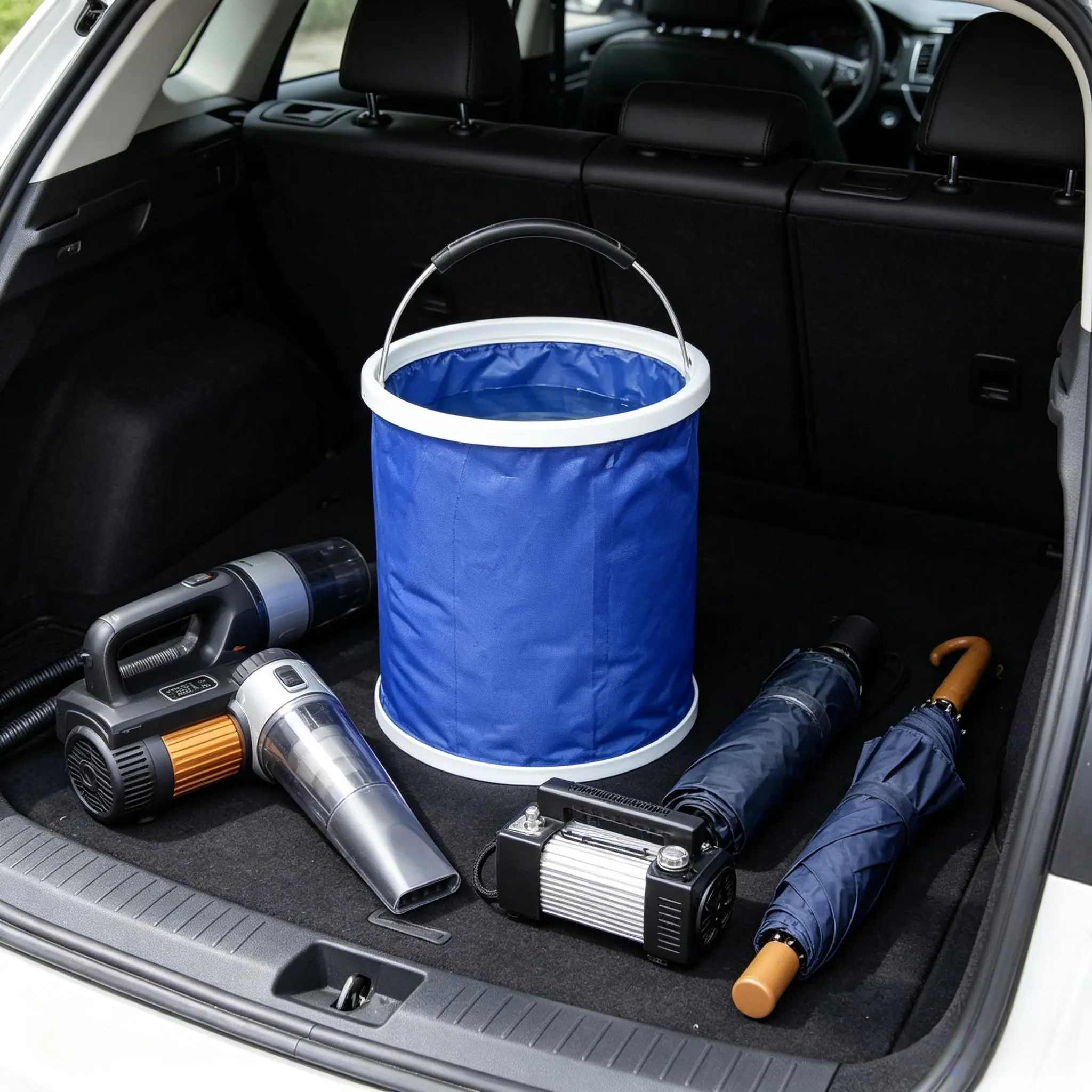 Collapsible Water Bucket, Portable Foldable Bucket for Car Washing, Foam Cleaning, Outdoor Camping, Fishing, Compact Retractable Bucket