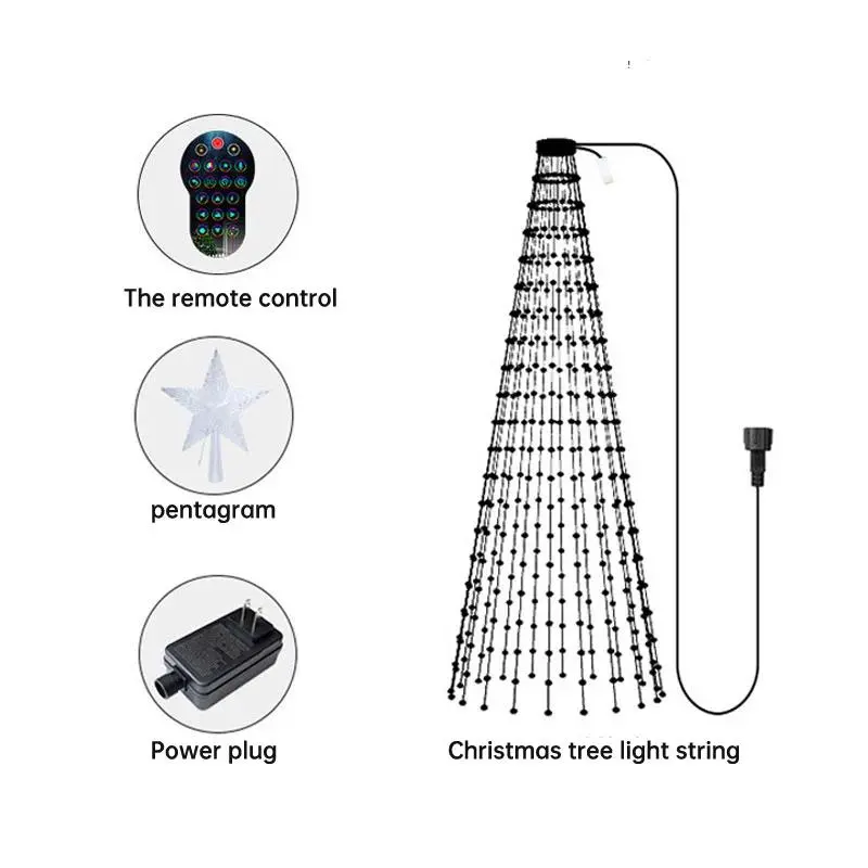 6-ft Waterproof Decorative LED Tree Light String - Bluetooth-Enabled, App/Remote Controlled, Point-Operated Electronic Lights with Editable Music Rhythm, Text Functionality, LED-Like Glow, Hanging Decor for Outdoor Decorations, Indoor Use