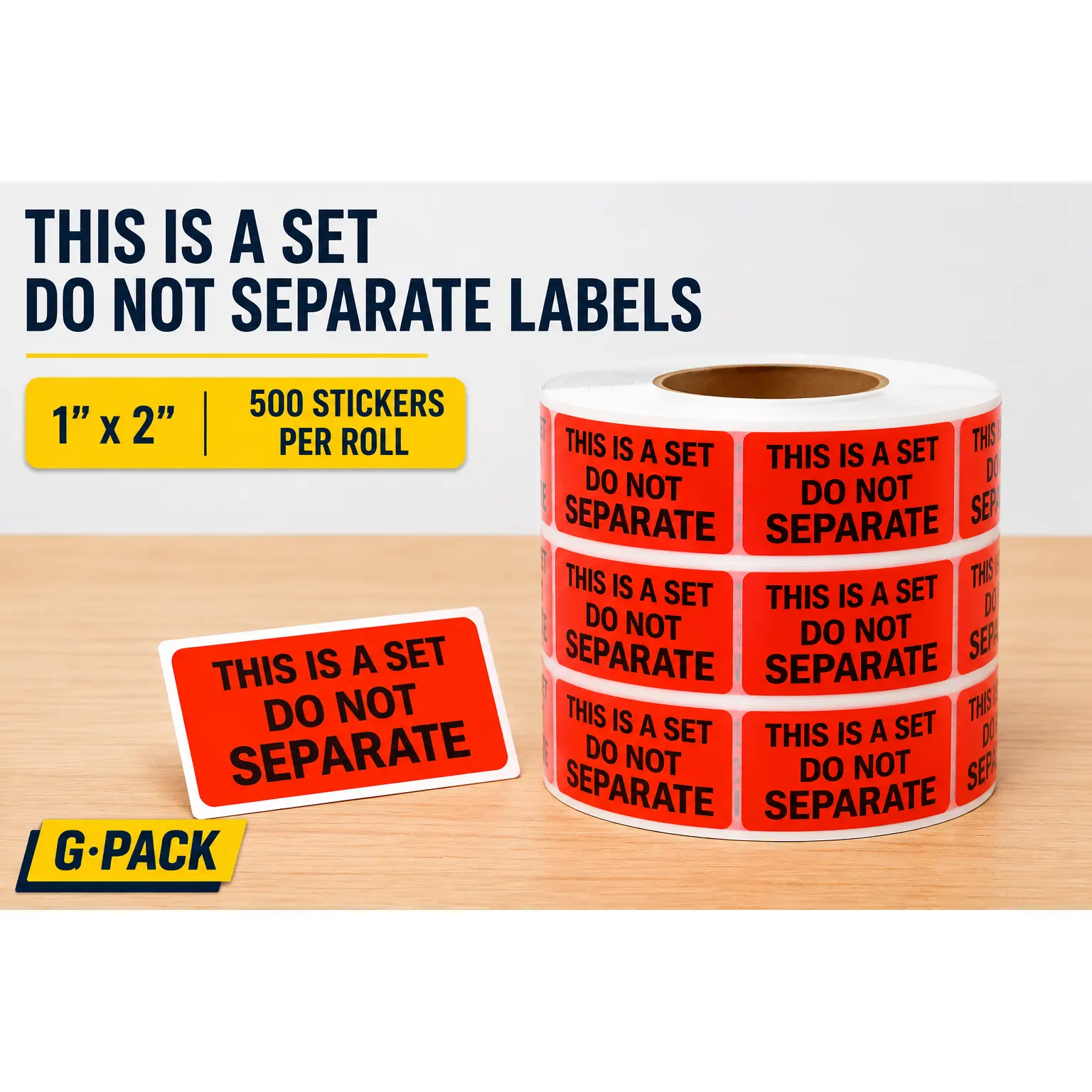 Do Not Separate Labels – 1 x 2 – 500 Stickers per Roll – High-Visibility