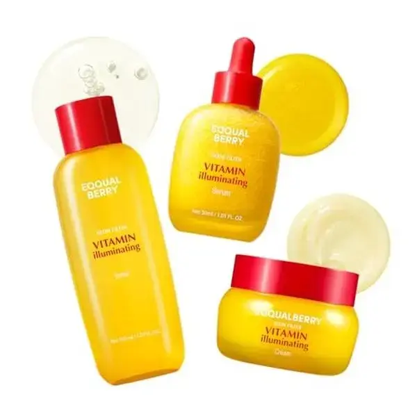 Eqqualberry Dark Spot Brightening Trio (Toner + Serum + Cream Set) Dark Spot, Uneven Tone Care | Korean Skincare, 1.01 fl.oz