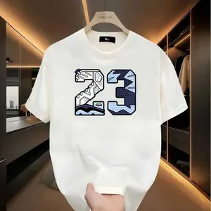 T-shirts with 23 printed on them, cool, good-looking, interesting, couple styles, fashionable and loose, youthful and energetic, men's daily wear tops, women's gifts, women's tops, create a unique dressing style