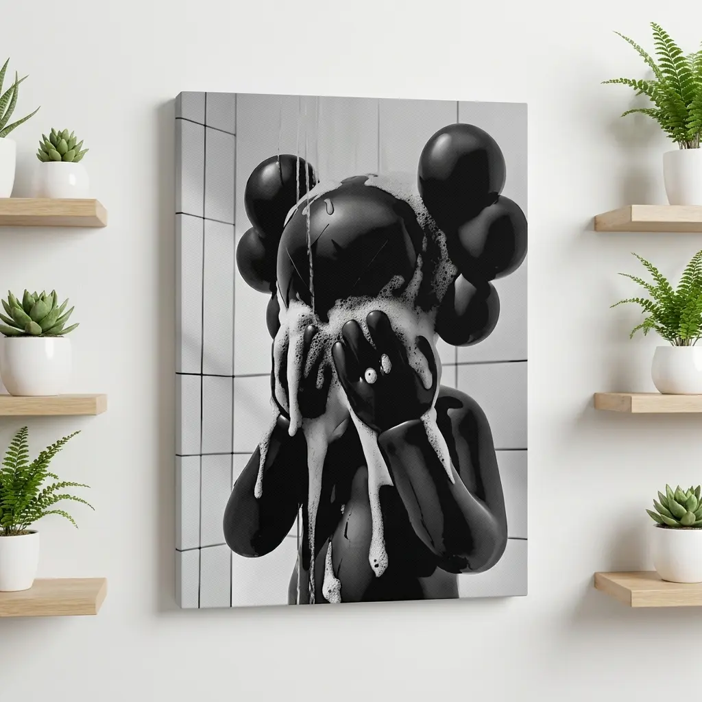 Hypebeast Street Wood Graffiti Pattern Wall Decor - Artistic Waterproof Modern Posters & Prints, Urban Canvas Decoration for Home Bathroom, Trendy Gift for Kids
