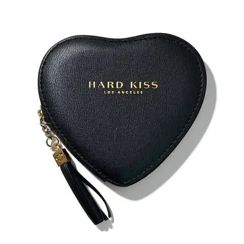 Y2K Heart Wallet Keychain Bag Accessories Women Designer PU Leather Coin Purse with Tassel Cute Compact Card Holder Girl Fashion Mini Travel Money Bag Small Zipper Pouch Trendy Ladies Accessory Soft Portable Wallet Elegant Gift Idea