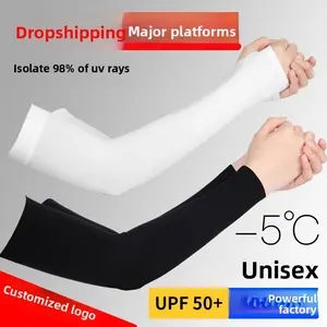 Ice Sleeves Men Women Summer Arm Guards Summer Ice Silk Sun Protection Sleeves Gloves Outdoor Ice Sleeves UV Protection Thin Style