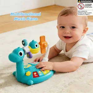 Baby Piano Toy with Music and Lights, Musical Light Up, Early Education Sensory Musical Keyboard, Perfect Birthday Gift, Requires 3 Aa Batteries
