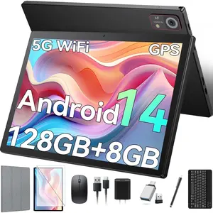 Android 14 Tablet,10 inch Tablet with 128GB ROM 8GB RAM,5G WiFi,Octa-Core,13MP+8MP Camera,GPS,Bluetooth,1TB Expand,1920x1200 IPS Screen,7000mAh,Face Unclock,Split Screen,Android Tablet with Keyboard 2025 Tablet