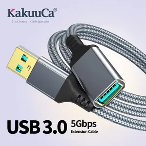 USB Extension Cable 10FT,USB Extender,USB 3.0 Extension Cable, Male to Female Cord High Data Transfer Compatible with Webcam,USBKeyboard,Flash Drive,Hard Drive,Printer,Grey
