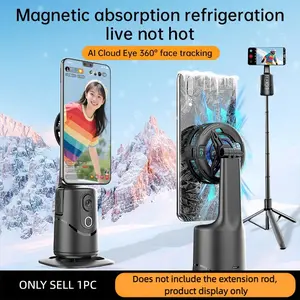 Automatic Face Tracking Tripod with Gesture Control, 360° Rotating Phone Mount, Smart Camera Stand for Live Streaming, Selfie Video Kit