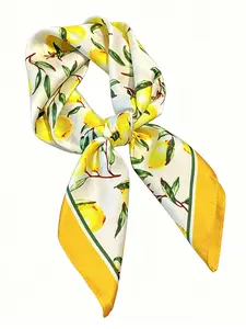 Fashionable Floral Print Square Scarf, Summer Scarf, Scarf Head Wrap, Fashion Headscarf, Square Head Scarves, Casual Soft Comfortable Shawl for Women & Girls, Fashion Accessories for Daily Wear, Birthday Gift Ideas
