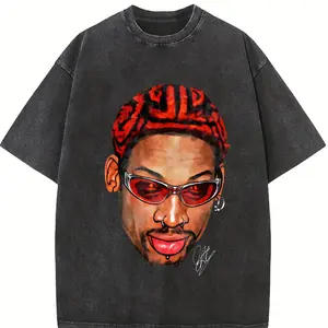 Dennis Zig Zag Red Hair Hollywood 90's Vintage Design T-Shirt Basketball Streetwear