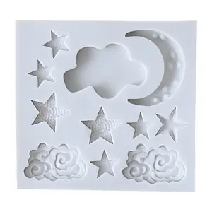 Cake Fondant Silicone Cake Baking Mold Star Moon Chocolate Mold Clouds Moulds Cake Decorating Accessories for Diy Tools