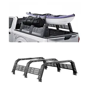 VEVOR Overland Truck Bed Rack, 51.2 - 65.4 in Width, Adjustable Overland Bed Cargo Rack with Sidebar, 900 lbs Static Capacity, Compatible with Mid - Size Trucks Tacoma/Ranger/Gladiator JT/Colorado/CanyonVEVOR Super Brand Day