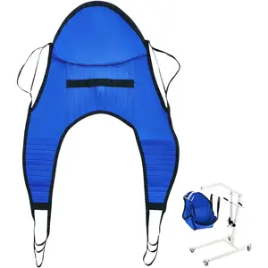 Father's Day Gift VEVOR Patient Lift Sling with Head Support- Large Size, Universal Patient Lift Sling, Divided Leg Transfer Sling for Bathing, Patient Lift Medical Sling for Elderly, Disabled, Bedridden, 600LBS