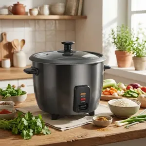 1.8L Multifunctional Mini Rice Cooker 3 Cups Family Capacity Stainless Steel Chassis Heating Household Electric Cooker Warm Cook