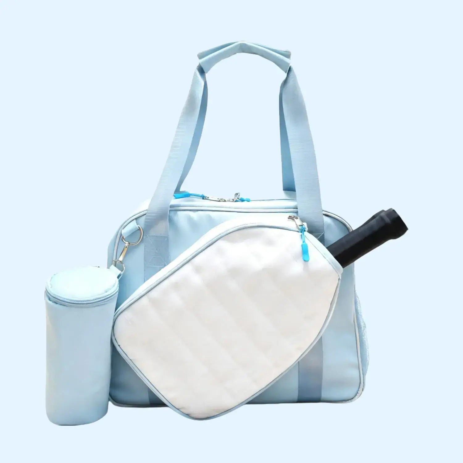 Jusenda 3pcs Pickleball Racket Bag - Waterproof Crossbody Strap Travel Bag, Dual Purpose Multi-Function Tote, Insulated Pouch, Included Paddle Cover, Crossbody Strap Travel Bags, Dual Purpose Travel Bags
