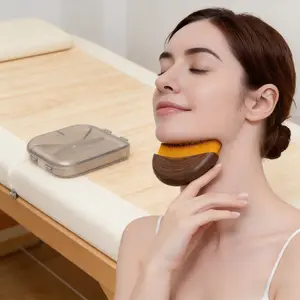 Face Lymphatic Contour Brush for Jawline & Chin Sculpting Dry Brushing Massager for Lymphatic Drainage & Facial Fatigue Relief Ergonomically Designed to Fit The Skin Precisely Beauty Wooden Massage Tool lymph outdoorfun