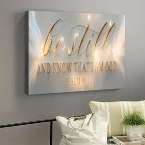 A minimalist style wooden frame painting with verses from the Bible, suitable for living room, kitchen, wall decoration, home art, holiday gift