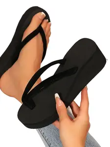 Slimming Women's Sandals, Thick Anti-Slip Sole, Comfortable Thong Slippers for Home, Bathroom, Outdoor, Three-In-One Wear, Toe Loop Sandal