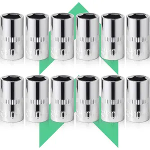12-Piece Durable 1/4" Drive 10mm Socket Set – Shallow, 6-Point, Cr-V Steel & Corrosion-Resistant