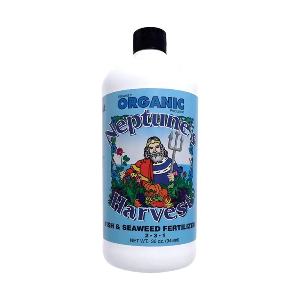 Neptune's Harvest Fish & Seaweed Liquid Fertilizer (2-3-1) - 36oz Bottle - Plant Food for Garden - Indoor & Outdoor Organic Plant Fertilizer for Vegetables, Flowers, Fruit, Trees & Lawns