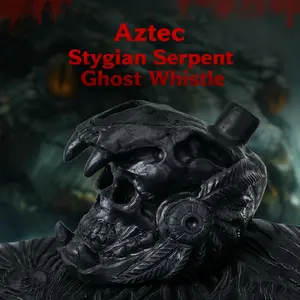 Aztec Death Whistle Loudest 125+ Decibels, Authentic Human Screaming Sound for Scares, Easy Blow Mayan War Whistle for Collectors, Pranks & Rituals Halloween Party Decoration Supplies Spooky