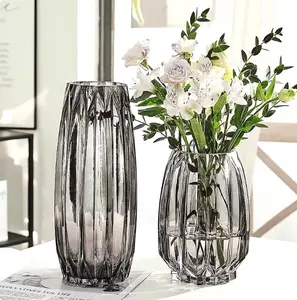 Transparent glass vase ornament