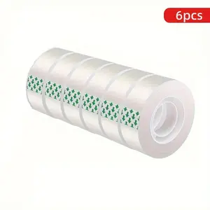 High Transparency Tape Set, Packaging Sealing Craft Tool, Multi-Functional Stationery Adhesive Tape, Office Student Use, Transparent Adhesive Tape
