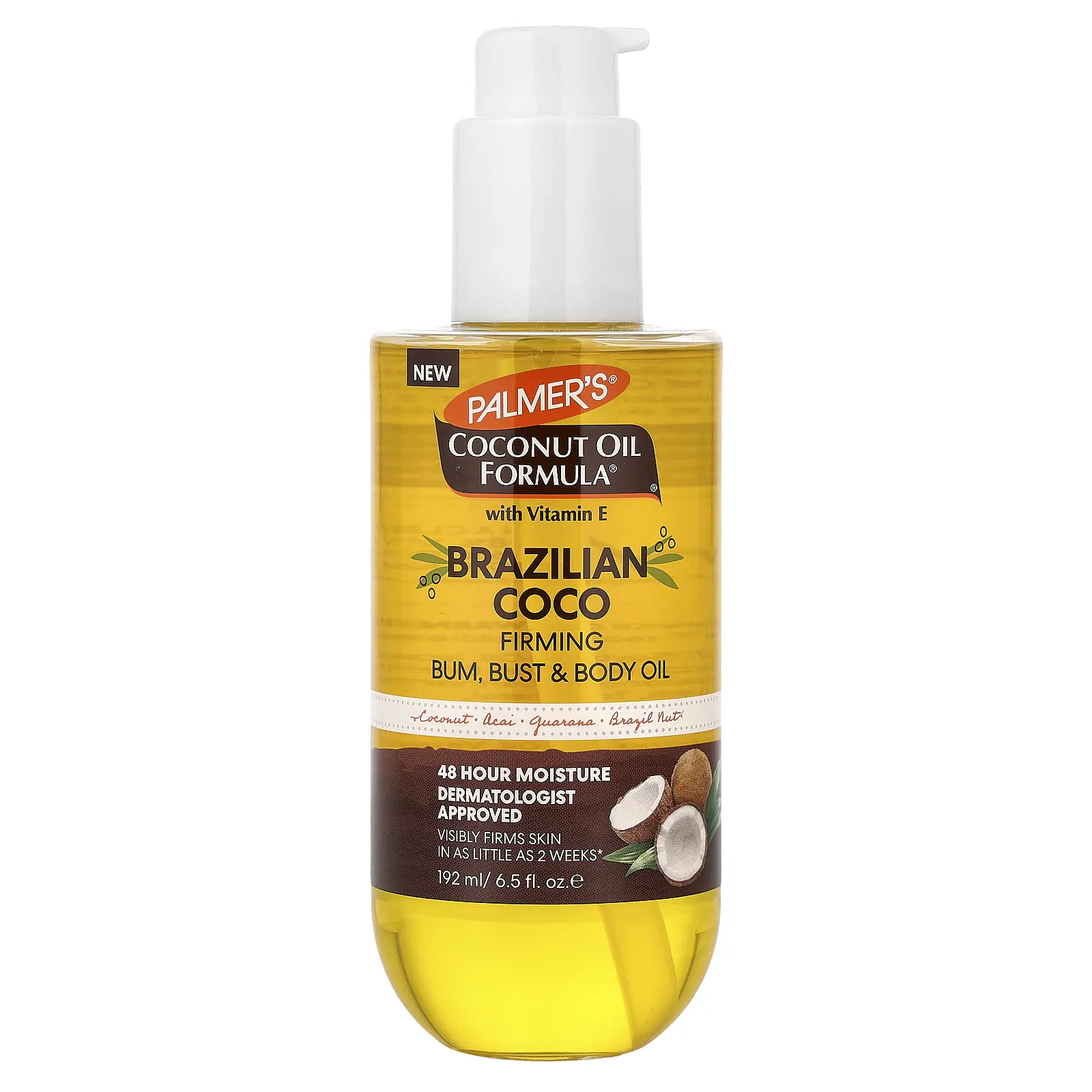 Palmer's Coconut Oil Formula® with Vitamin E, Firming Bum, Bust & Body Oil, Brazilian Coco, 6.5 fl oz (192 ml)