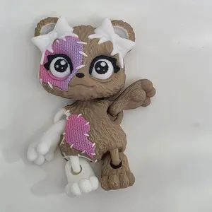 3D Printed Patch Bear with Heart Design and Unique Features