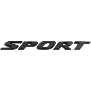 Sport Letter Emblem Trunk Lid Rear Logo Badge Fits Honda Accord Civic 2017-2023 (Matte Black)