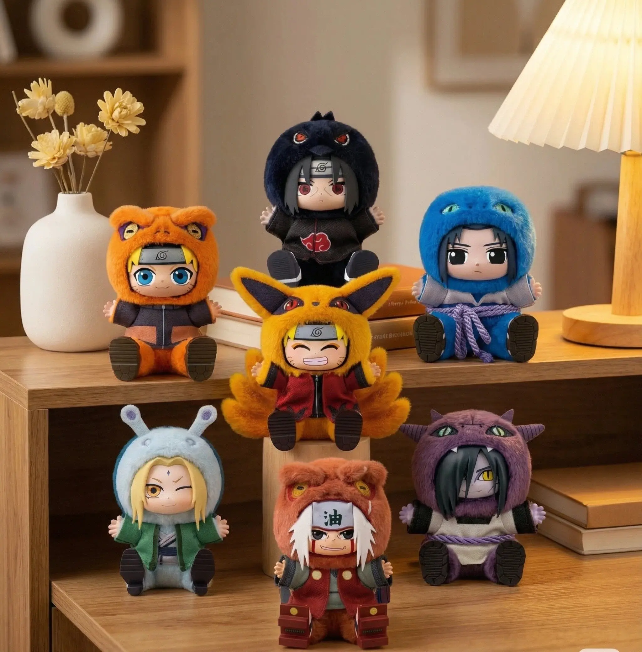 MINISO Naruto Shippuden Cute Animals' Sit-in Party Series Vinyl Plush Blind Box,Cute Collectible Pendant, 5"Cartoon Keychain,Desk Decor, Gift Toy,Surprise Figure Collectibles for Fans Adult Kids,Holiday Gift Best Gift Summerwins