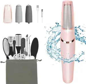 Rechargeable Electric Foot Callus Remover with 2 Grinding Heads & Pedicure Accessories