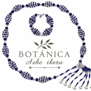 Yemaya Headpiece Crystal Bead Couples Bracelet, Casual Trendy Fashionable Jewelry Accessory, Costume Fashion Bracelet for Daily Wear