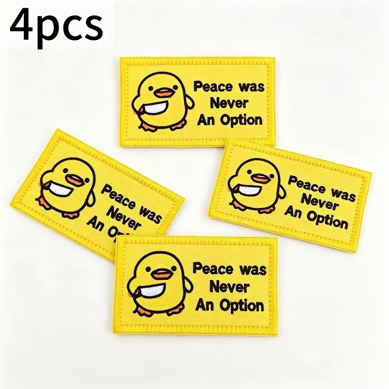 4 Pcs Tactical Embroidered Patches with Hook and Loop Backing – Multi-Color Embroidered Appliques, Ideal for Clothing, Jackets, Jeans, Backpacks & Hats. Durable Embroidered Repair Patches for Outdoor Use, Sew-On or No-Sew Application
