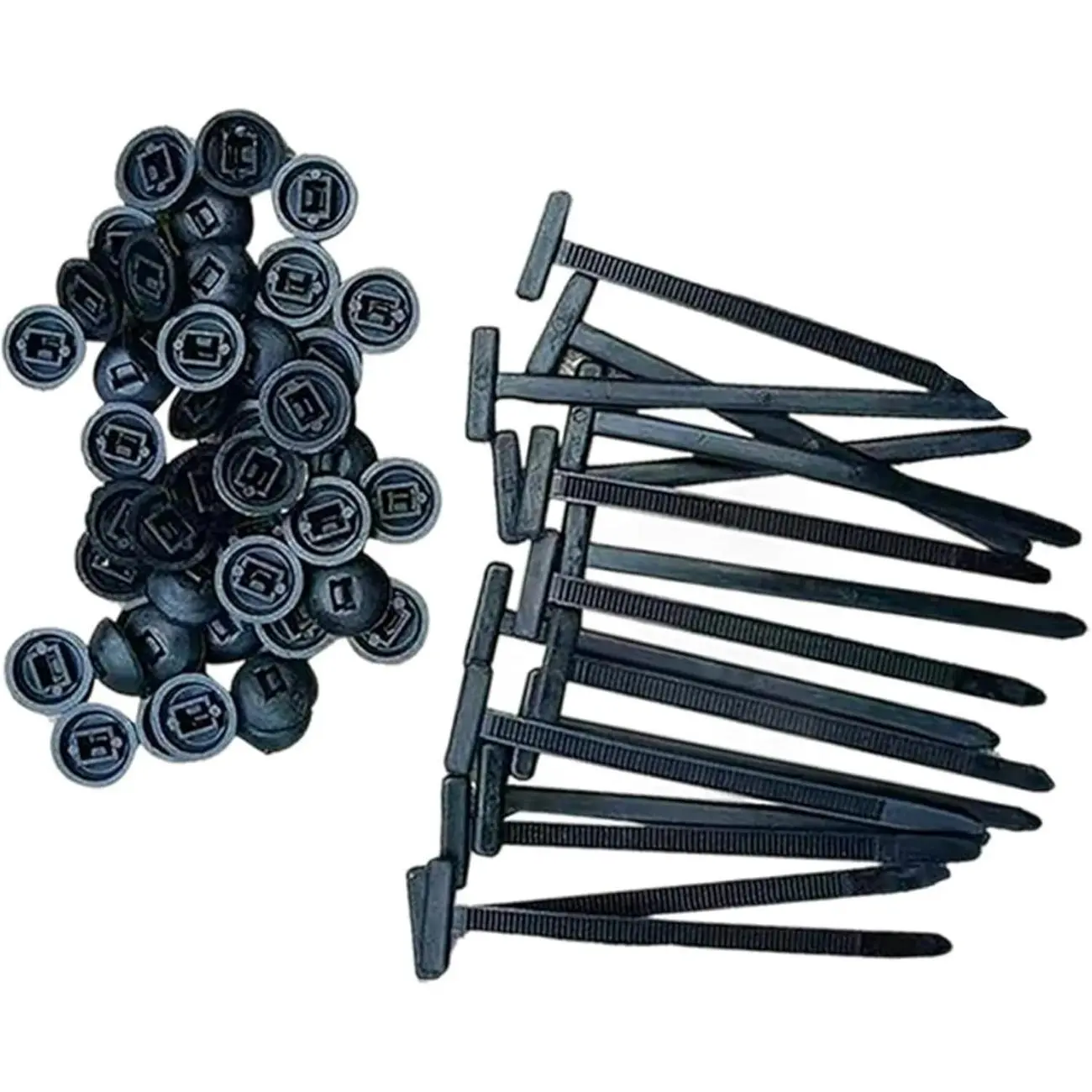 50pcs Car Nylon Cable Tie Clips & Trunk Clips Set, Versatile Durable Plastic Fasteners, User-Friendly No-Tool Easy Installation, Firm Hold, Compatible with 90% of Car Models for Fenders & Automotive Applications