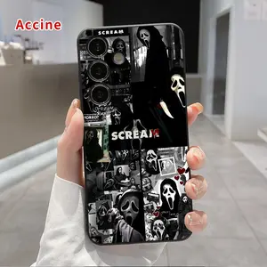 Mosaic Scream Pattern Phone Case Compatible with Galaxy S23 Ultra S24 Plus S25 S22+ Shockproof Non Slip Military-Grade Protection Silicone Cover