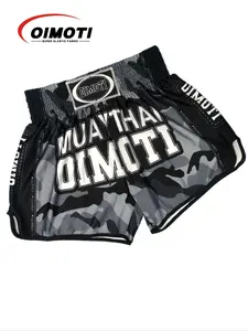 Men's Letter Print Split Hem Boxing Sports Shorts, Breathable Quick Drying Elastic Waist Sports Shorts, Men's Sportswear for Gym Workout Running, Streetwear Sports Shorts