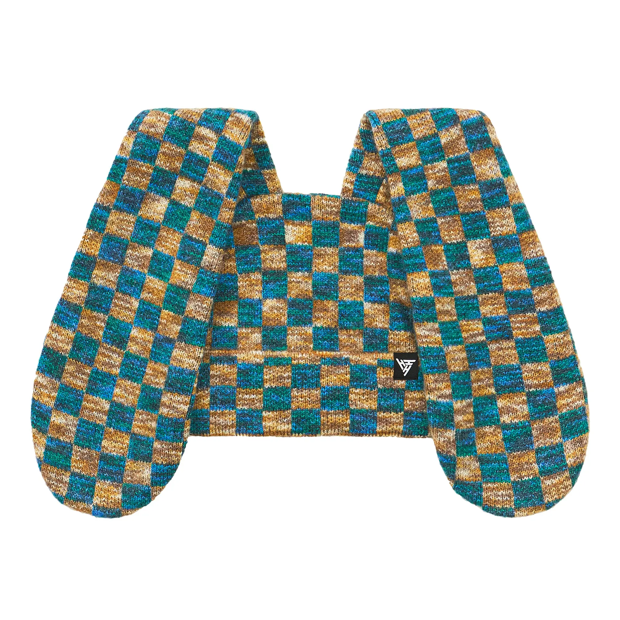 HYPLAND Checkerboard Beanie Hat, Blue Checker Design Fashion Accessory